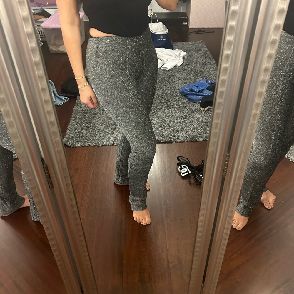 Shiny Silver Pants